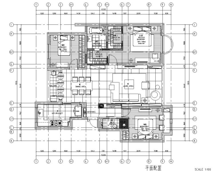 厦门给水排水资料下载-厦门北欧风格107㎡3室2厅2卫住宅装修施工图