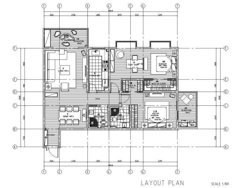 装修施工下载资料下载-简约风格三室改二室住宅装修施工图设计