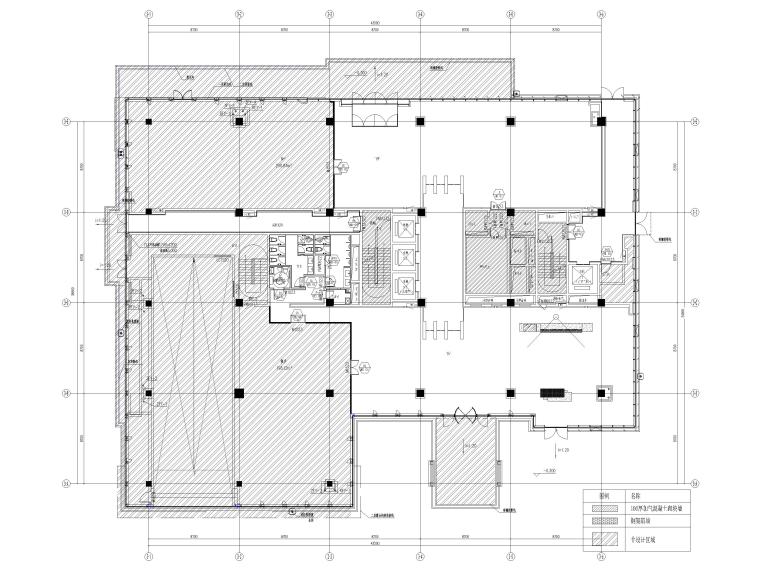 园型建筑施工图资料下载-[上海]研发产业园办公楼公区室内装修施工图