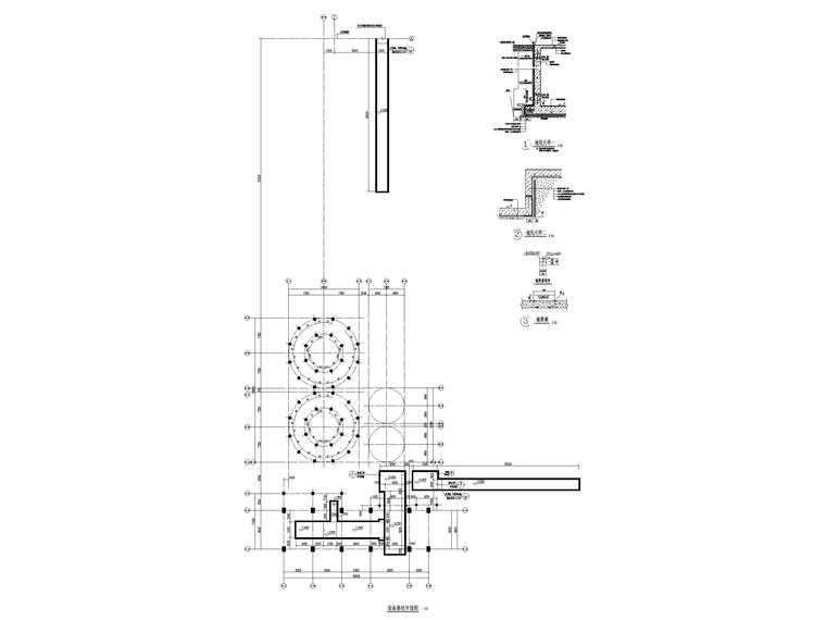 饲料生产加工车间_办公_宿舍建筑施工图2019-设备基坑平面图