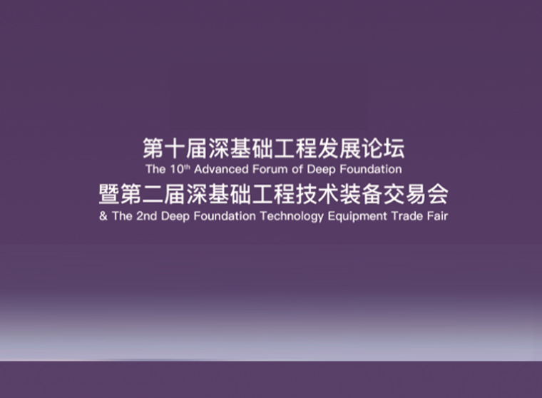 水泥土桩复合地基技术规程资料下载-第十届深基础工程发展论坛