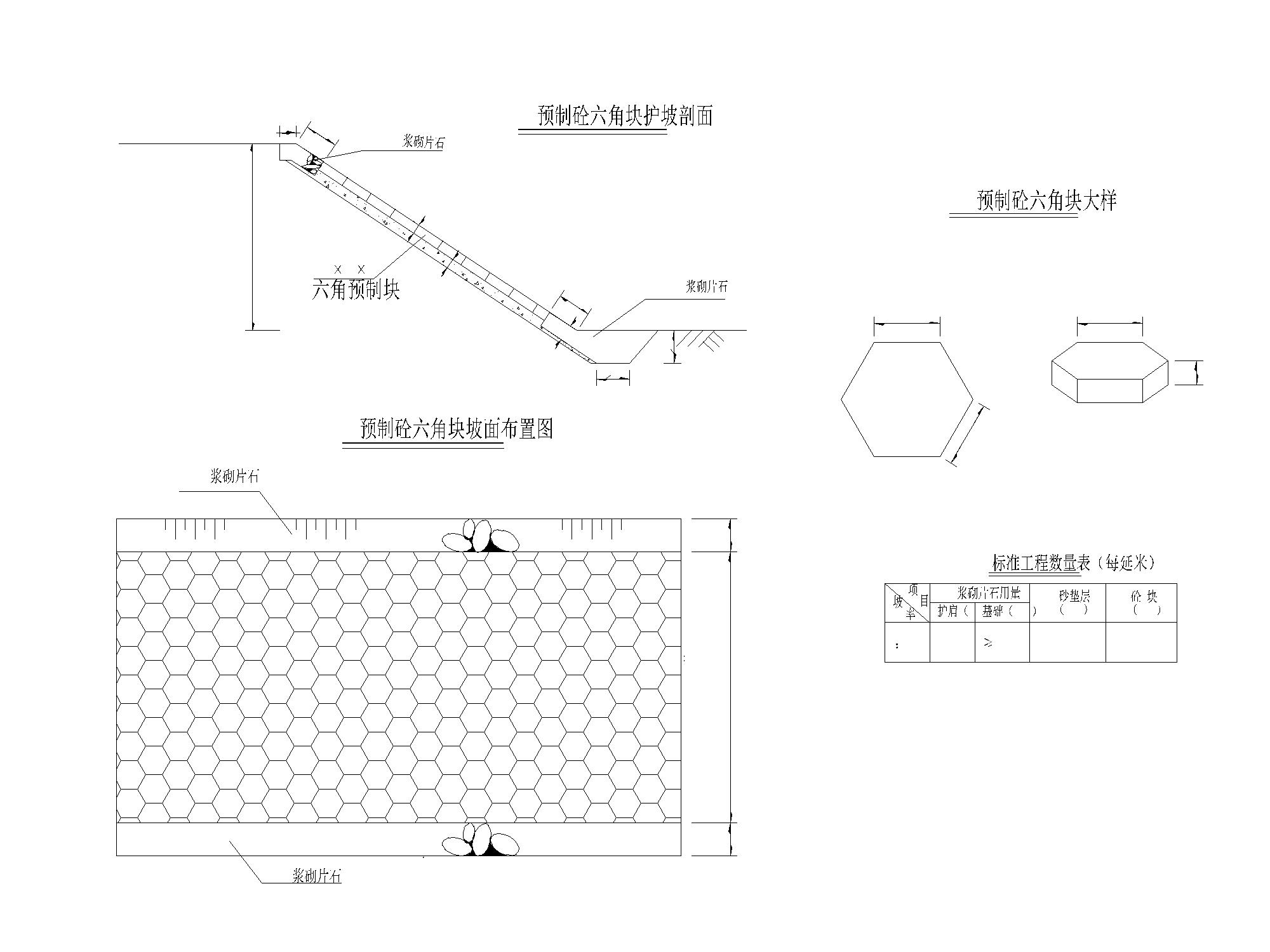 石砌护坡施工图纸图片