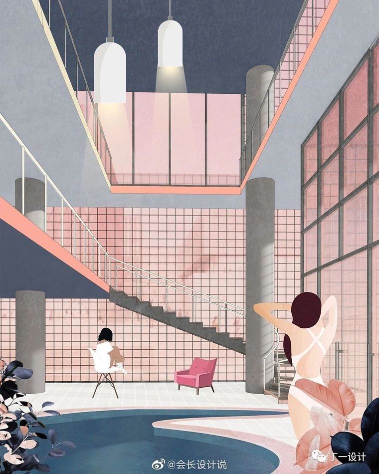 网红感建筑资料下载-毕业设计展的新晋网红流派——插画风！
