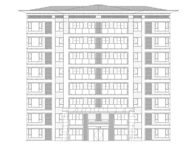 框剪标准层资料下载-[重庆]框剪结构八至十八层多高层住宅建施图
