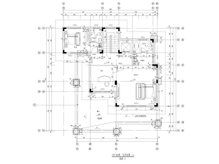 独栋别墅建筑结构施工图-三层平面图