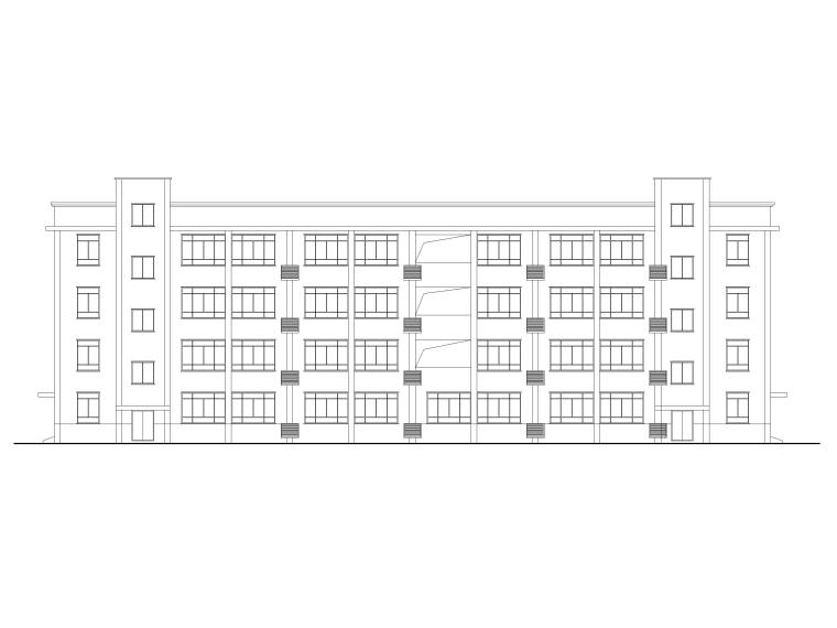 教学楼建施图纸全套资料下载-[重庆]4层框架小学办公教学综合楼建施图纸