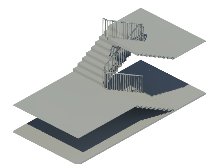 BIM商业建筑楼梯标准构件单元模型(Rvt)-AR_三跑楼梯_B02_4.1m_3x9_280x151.85