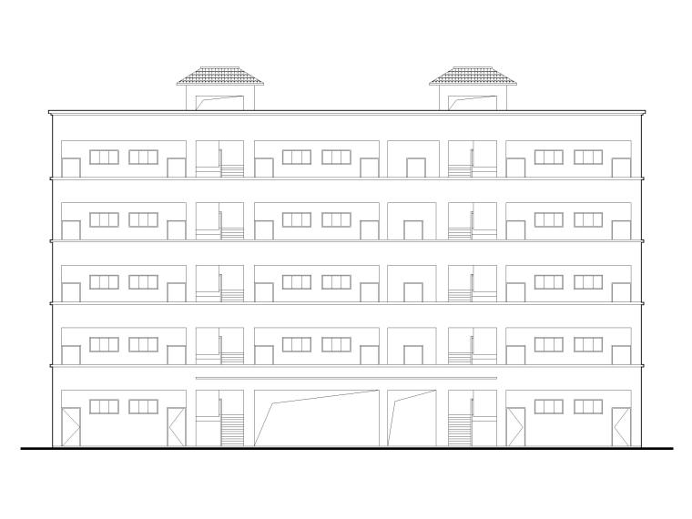 5层建筑结构施工图纸资料下载-[重庆]5层框架结构小学教学楼建筑施工图