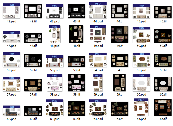 最新家具彩平图-沙发PSD素材-最新家具彩平图-沙发（4）