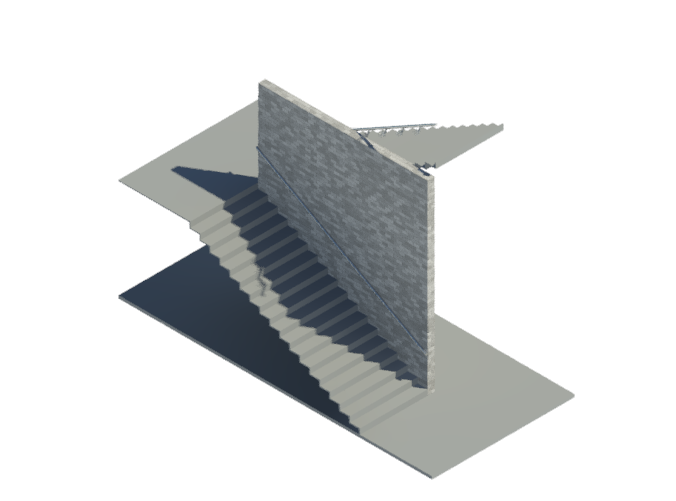 酒店客房标准3d模型资料下载-BIM商业建筑楼梯标准构件单元模型(Rvt)