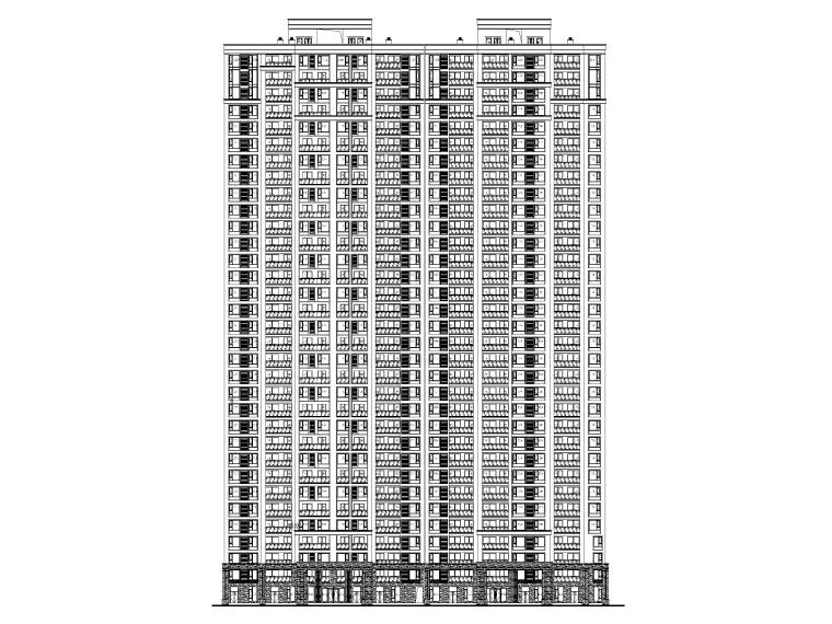 3层小区方案图资料下载-武汉中南熙悦33层高层住宅建筑方案图CAD