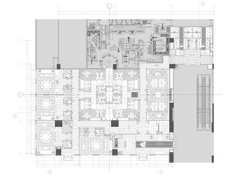 中餐馆空间设计资料下载-[广州]岭南中餐厅室内装修设计施工图