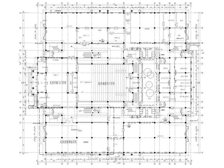 大学装修施工图纸资料下载-[山西​]专科大学图书馆室内装修设计施工图