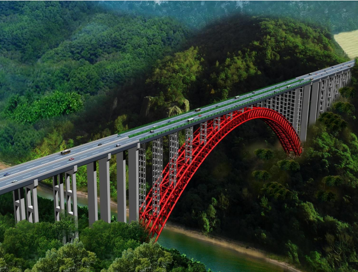 上承砼拱桥施工方案资料下载-上承式等宽变高钢管砼桁架特大拱桥安装方案