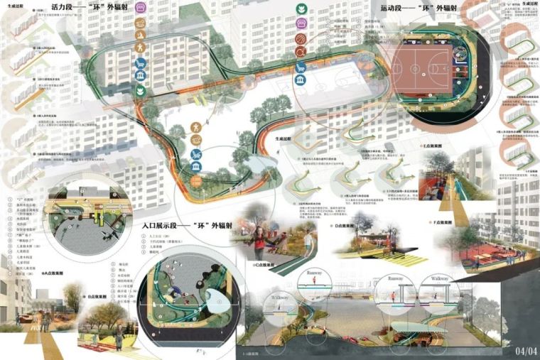 多元社区规划资料下载-艾景奖重建多元步行体系视角下的社区微更新