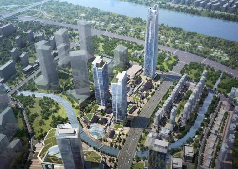 现代风格高层商业街资料下载-江苏南京现代风格商业街+高层办公建筑方案