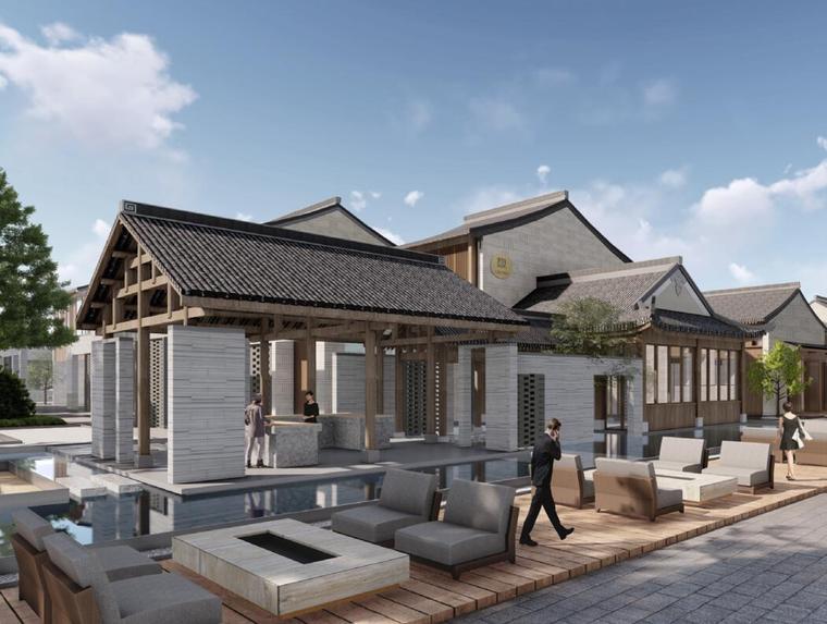 [江苏]苏州中式风格酒店 商业街建筑方案