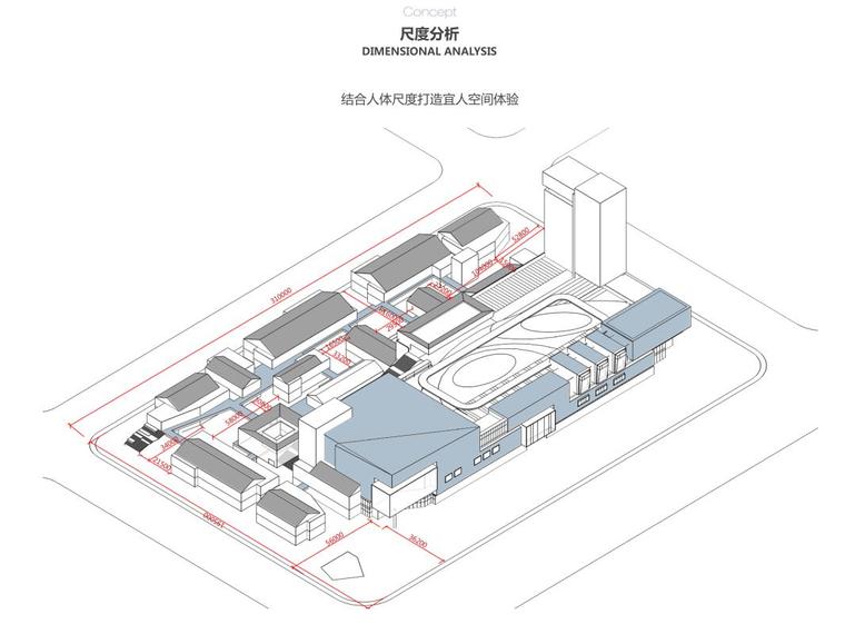 [四川]成都新中式风格商业街概念方案设计-尺度分析