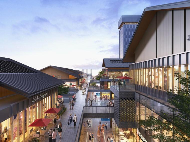 [四川]成都新中式风格商业街概念方案设计-效果图1