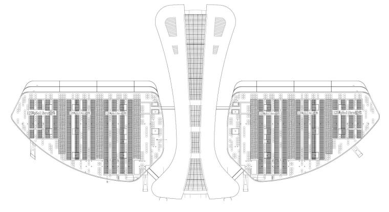 [北京]知名国际机场电气竣工图设计-01 光伏发电组件排布示意图