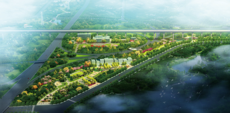 工业园具景观设计资料下载-[湖南]长沙带状工业园主题公园景观设计方案