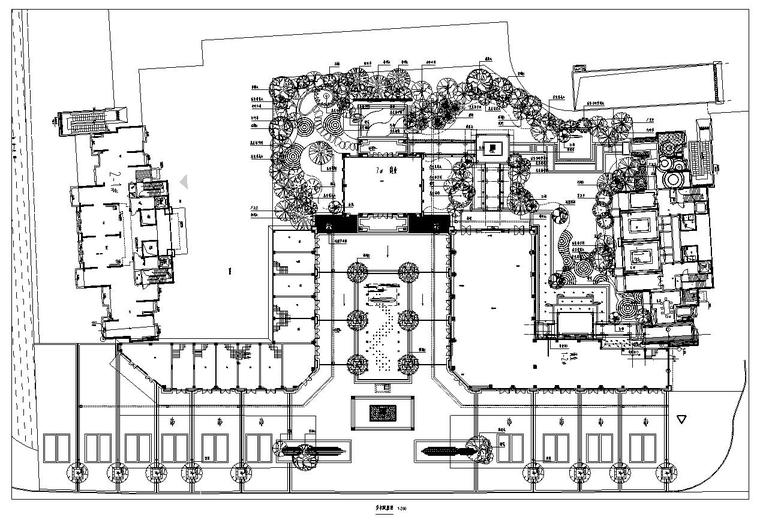 [湖北]武汉新中式风格展示区景观植物施工图-乔木配置图