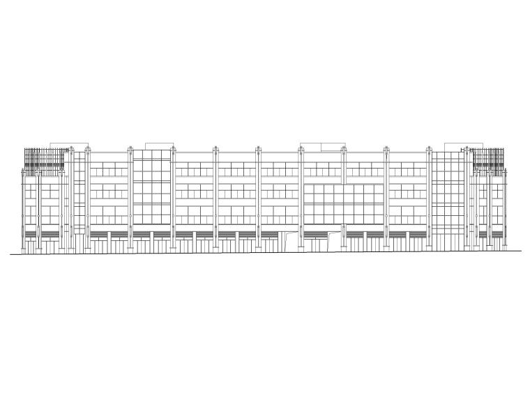 建筑施工图4层资料下载-四层框架结构商业营业厅建筑施工图