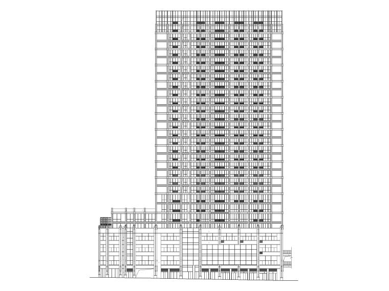 湖南现代公寓资料下载-[湖南]高层酒店式公寓_商业办公建筑施工图