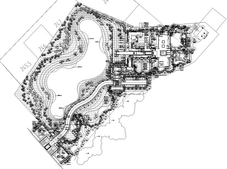 紫金轩新中式住宅施工图资料下载-新中式风格住宅景观植物施工图设计