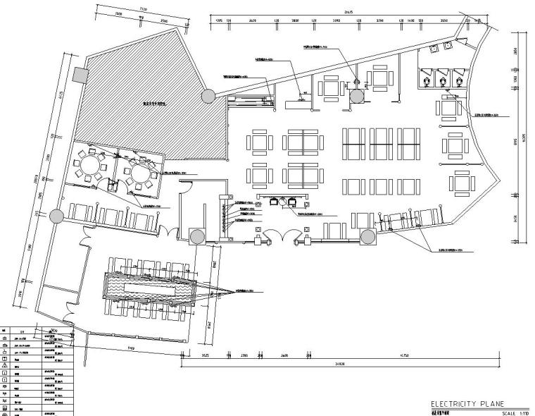 [福建]厦门小龙坎餐厅火锅店装修施工图 -插座布置平面图