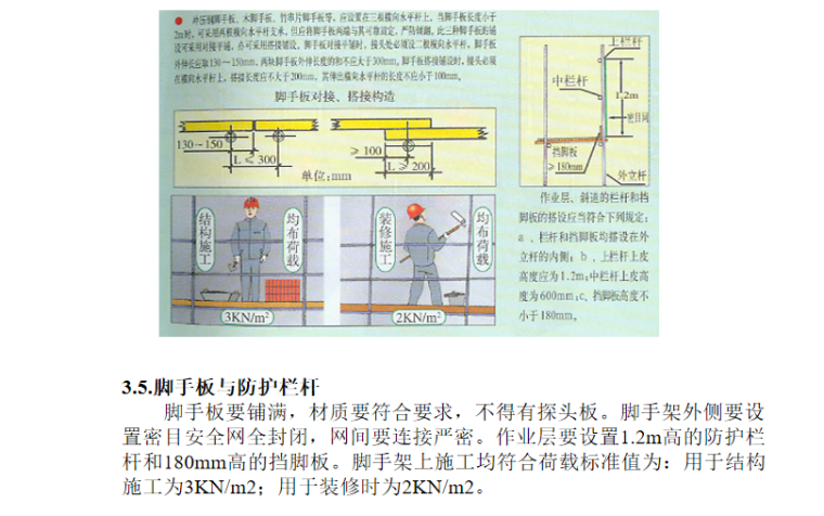 建筑施工安全检查标准图文讲解PPT-04 脚手板与防护栏杆