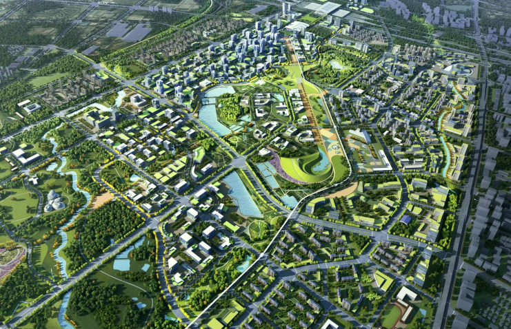 片区城市设计案例资料下载-[安徽]合肥机场片区滨水景观及城市设计