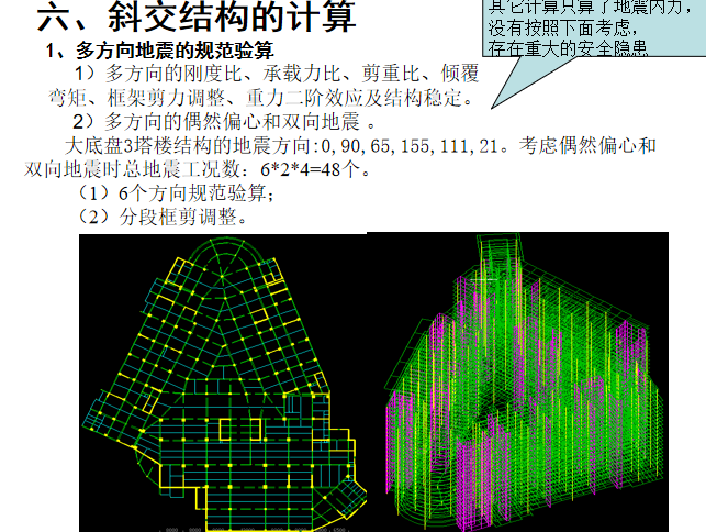 结构设计中常见问题及处理办法PPT（128页）-多方向地震的规范验算