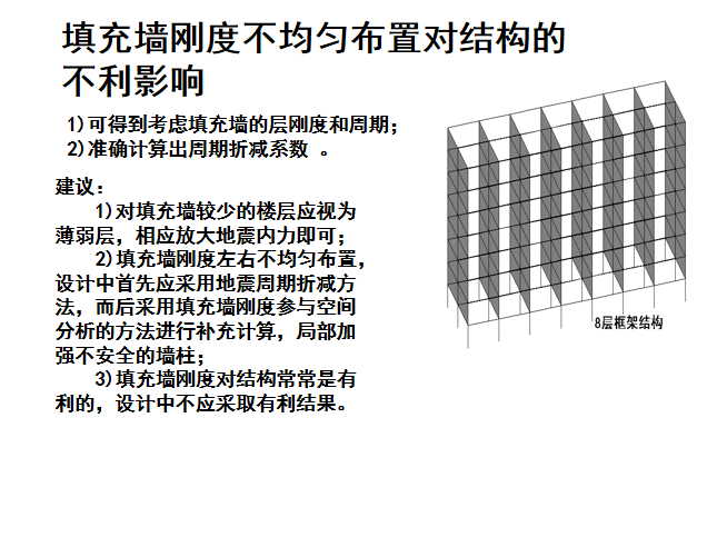 结构设计中常见问题及处理办法PPT（128页）-填充墙不均匀刚度