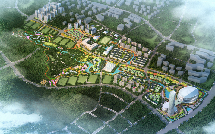 重庆两江四岸治理景观资料下载-重庆两江运动度假小镇景观设计及建筑设计