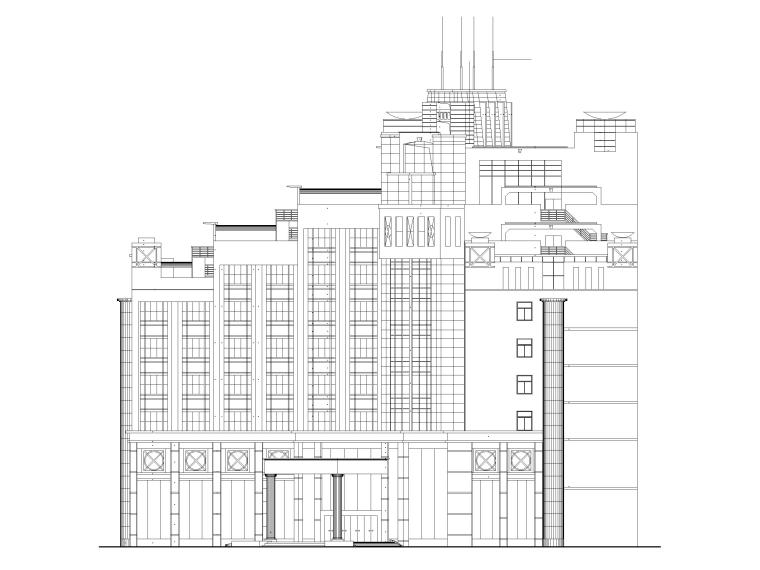 6层框架酒店建筑资料下载-九层框架结构酒店建筑施工图