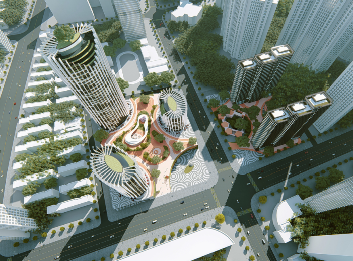 商业住宅设计概念资料下载-上海滨江塔楼住宅商业公建配套概念方案2020