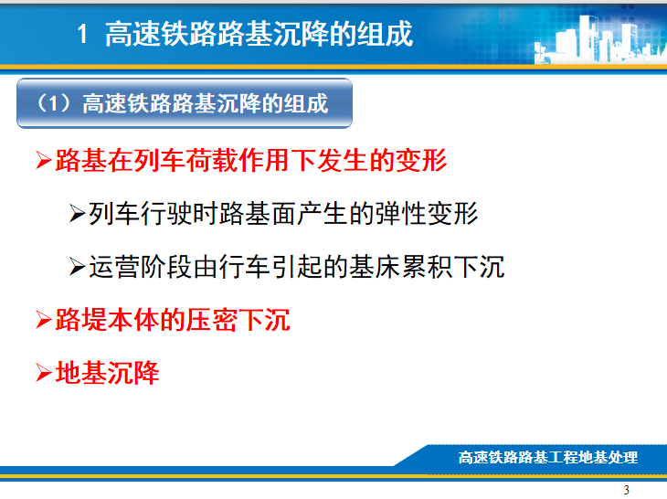 高速铁路路基工程地基处理与新技术2018-高速铁路路基沉降组成