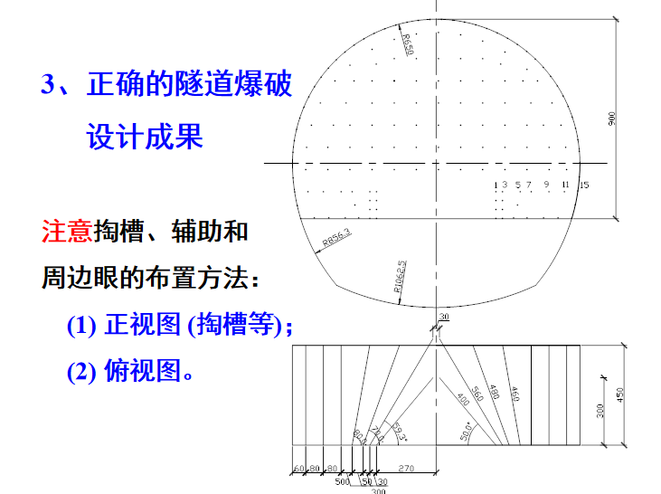 正确隧道爆破设计