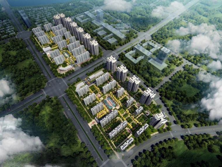 四川住宅建筑方案设计资料下载-[四川]成都现代177亩住宅建筑规划方案设计