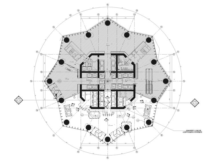 办公楼研发楼办公空间设计资料下载-[成都]办公楼大堂+10F办公空间装修施工图