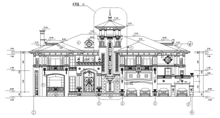 高端施工图纸资料下载-深圳高端别墅结构施工图D型CAD含建筑水暖电