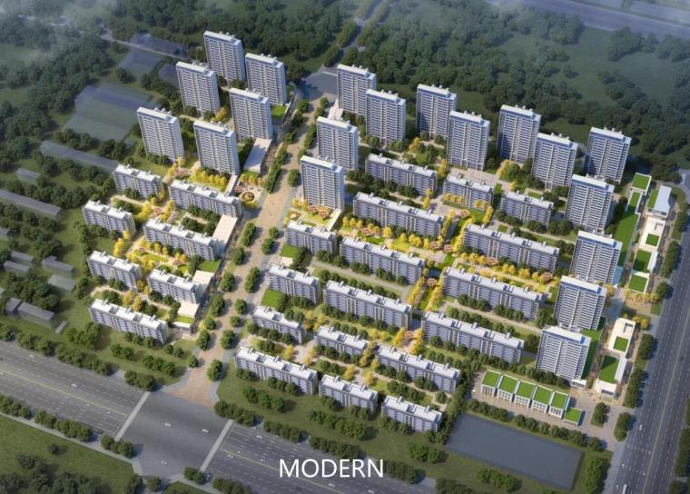中式传统高层住宅资料下载-宁夏都市感+传统中式高层洋房住宅建筑方案