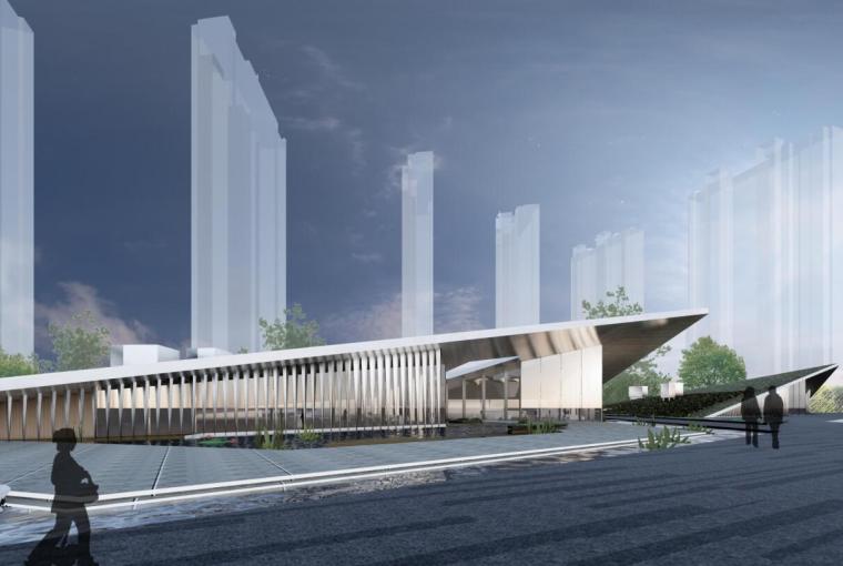 新中式外效果图资料下载-[江苏]南京新中式风新型社区豪宅建筑方案