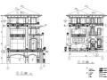 深圳高端别墅结构施工图G型CAD含建筑水暖电