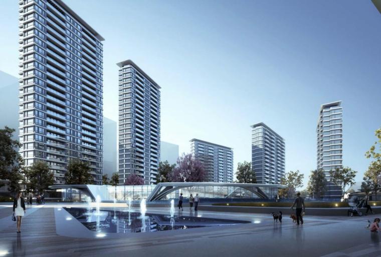 商业住宅设计概念资料下载-[上海]现代高端住宅、商业综合建筑概念方案
