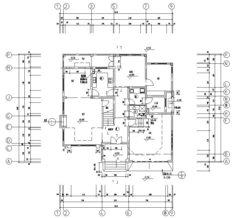 2层混凝土结构资料下载-温州二层别墅混凝土结构施工图CAD含建筑