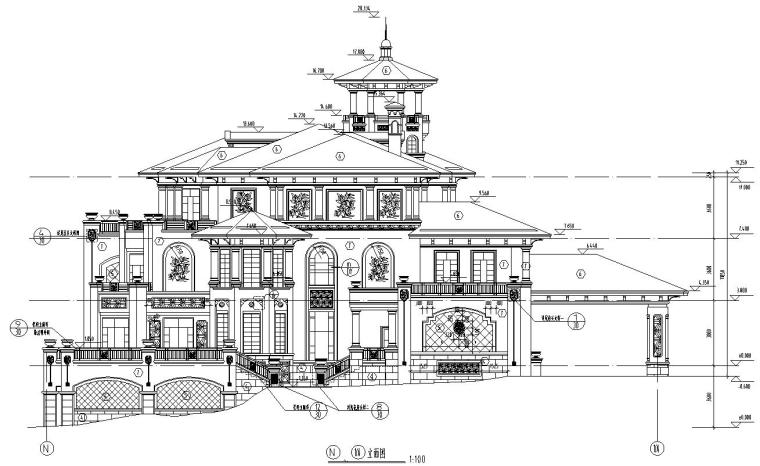 高端施工图纸资料下载-深圳高端别墅结构施工图E型CAD含建筑水暖电