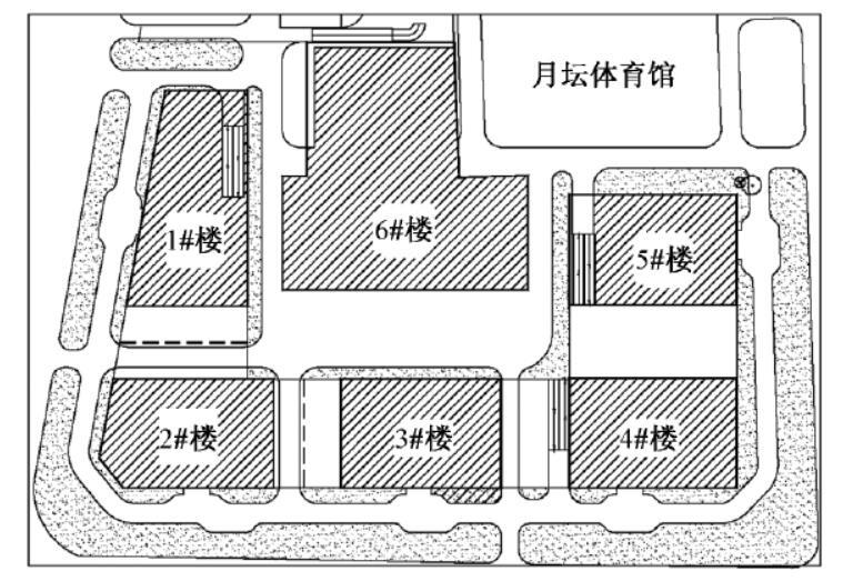 月坛金融中心结构与地基基础设计-项目平面图