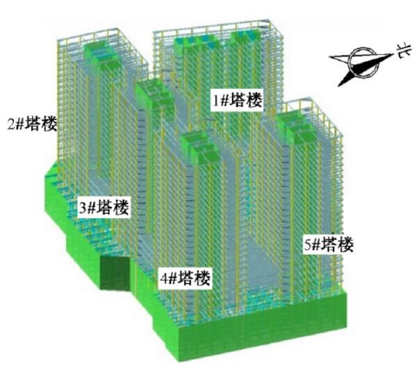 月坛金融中心结构与地基基础设计-结构模型